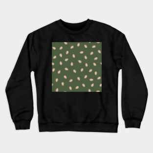 Seeds of Wisdom in Olive Green and Cream Crewneck Sweatshirt